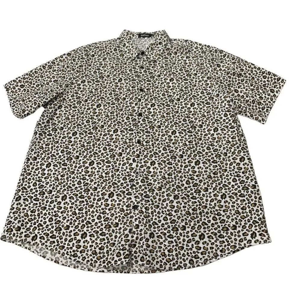 Cheetah Patterned Button Down Top